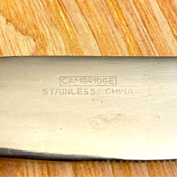 Cambridge Stainless Steel Flatware 3 Knives and 2 Spoons. - Picture 5 of 6